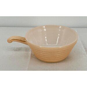 Vintage Fire-King Peach Lustre Swirl Oven Ware Cup w/‎ Handle